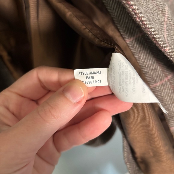 Madewell Womens Larsen Blazer in Plaid Herringbne Windw Weath Grove Brown - Picture 16 of 16